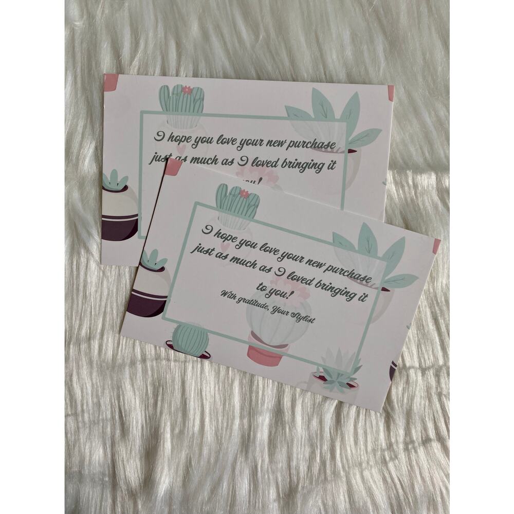 Succulents 10x13 Poly Mailers & 4x6 Thank You Cards & 2.5” Thank You Stickers - Picture 3 of 6